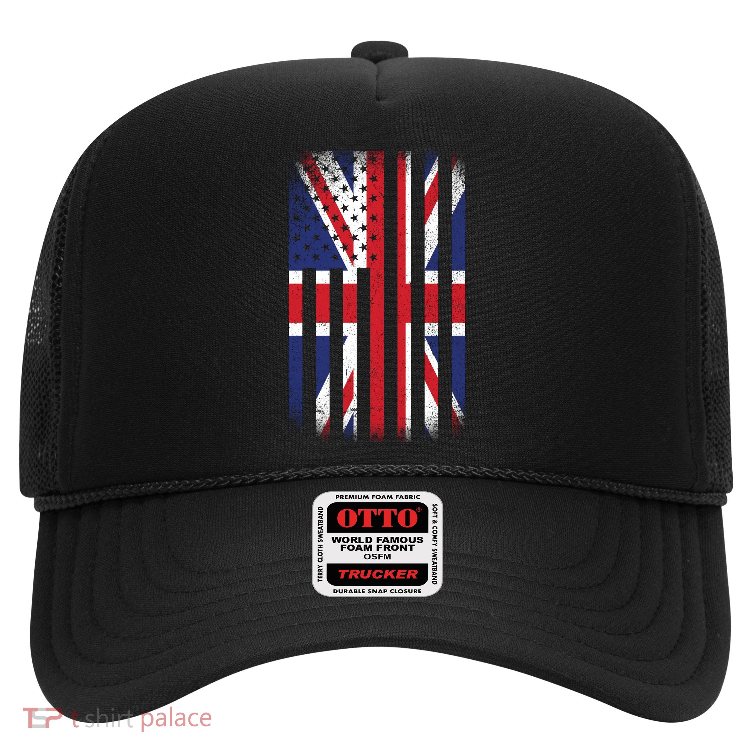 Vintage Union Jack British Flag United Kingdom  Trucker Hat