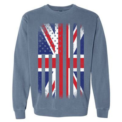 Vintage Union Jack British Flag United Kingdom  Garment-Dyed Sweatshirt