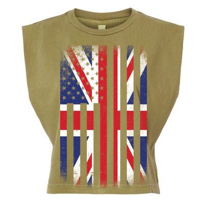 Vintage Union Jack British Flag United Kingdom  Garment-Dyed Women's Muscle Tee