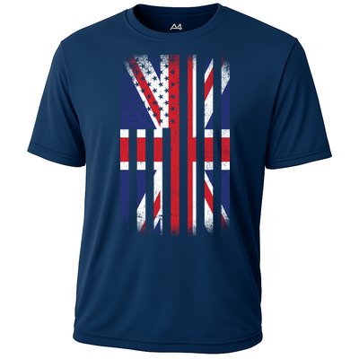 Vintage Union Jack British Flag United Kingdom  Cooling Performance Crew T-Shirt