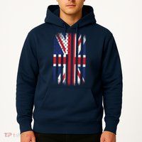 Vintage Union Jack British Flag United Kingdom  Hoodie