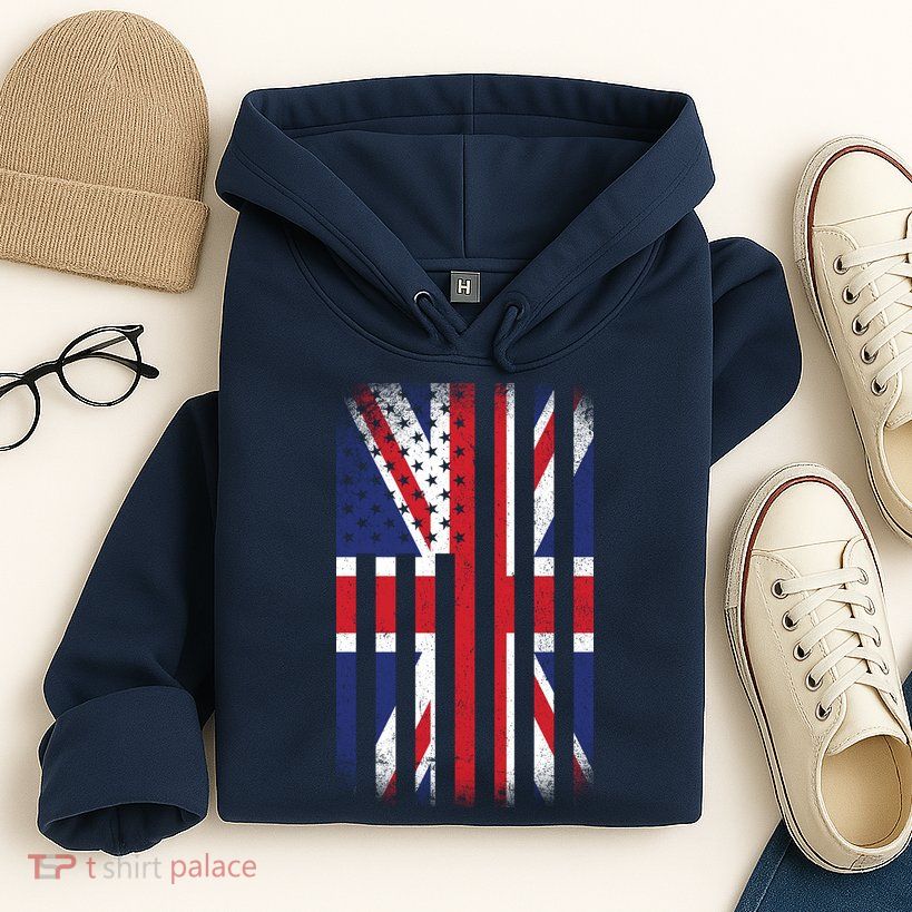 Vintage Union Jack British Flag United Kingdom  Hoodie