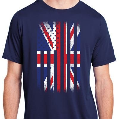 Vintage Union Jack British Flag United Kingdom  Adult ChromaSoft Performance T-Shirt