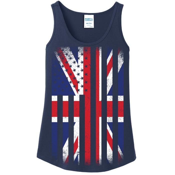 Vintage Union Jack British Flag United Kingdom  Ladies Essential Tank