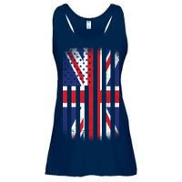 Vintage Union Jack British Flag United Kingdom  Ladies Essential Flowy Tank