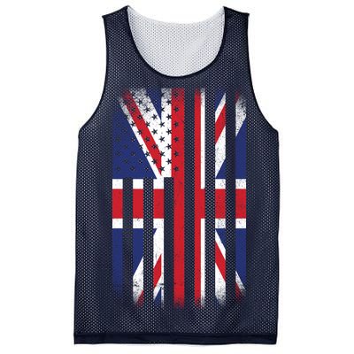 Vintage Union Jack British Flag United Kingdom  Mesh Reversible Basketball Jersey Tank