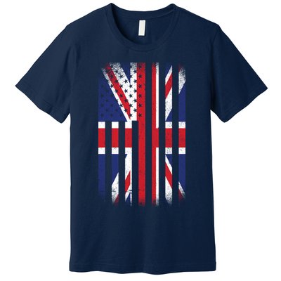 Vintage Union Jack British Flag United Kingdom  Premium T-Shirt