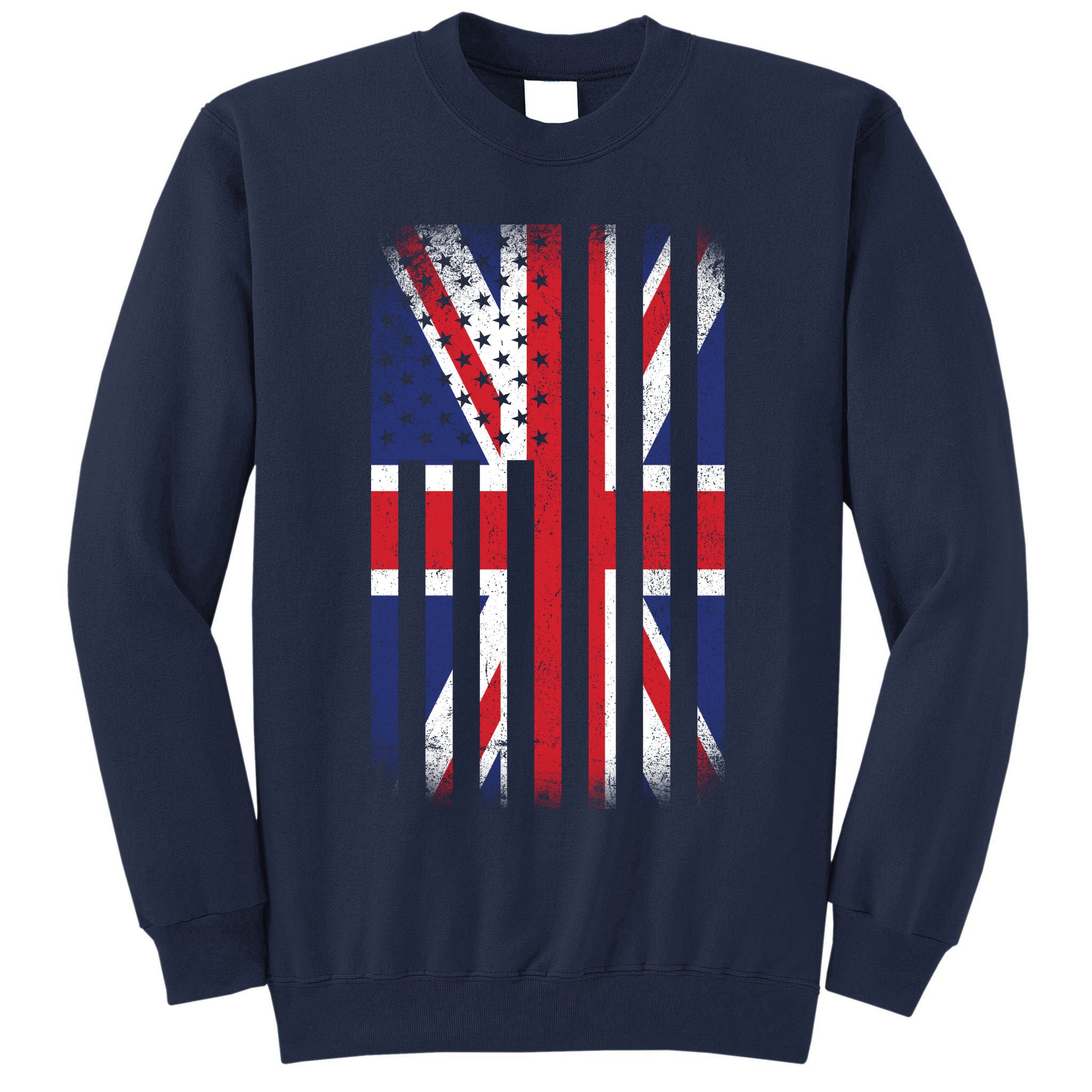 Vintage Union Jack British Flag United Kingdom  Tall Sweatshirt