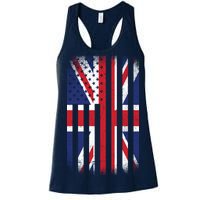 Vintage Union Jack British Flag United Kingdom  Women's Racerback Tank