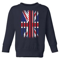 Vintage Union Jack British Flag United Kingdom  Toddler Sweatshirt