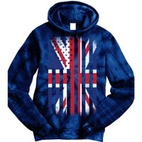 Vintage Union Jack British Flag United Kingdom  Tie Dye Hoodie