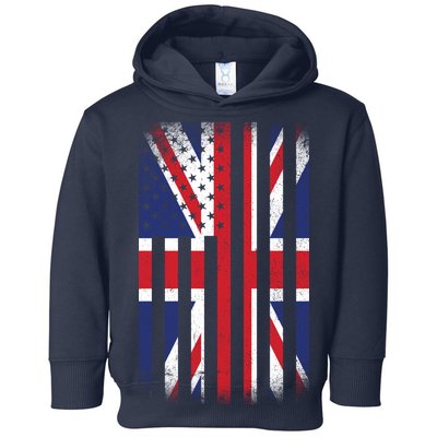 Vintage Union Jack British Flag United Kingdom  Toddler Hoodie