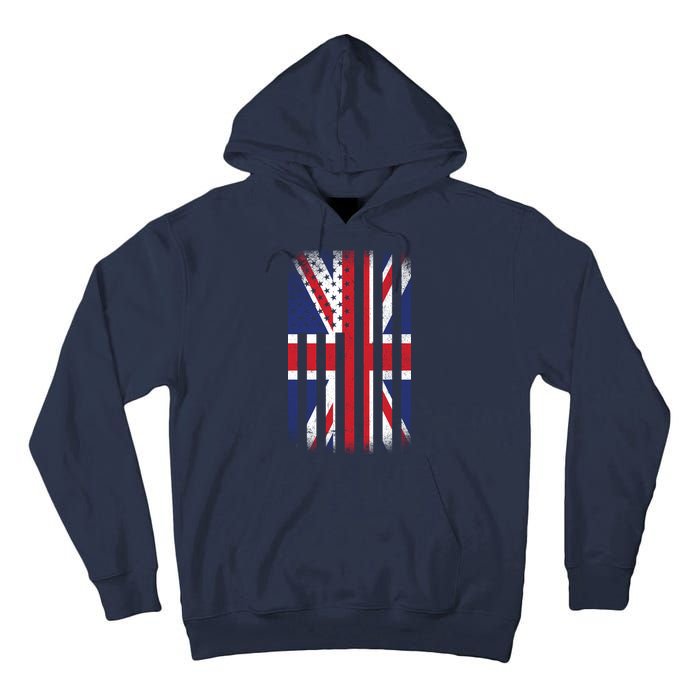 Vintage Union Jack British Flag United Kingdom  Tall Hoodie