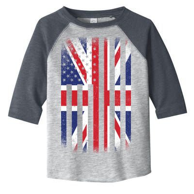 Vintage Union Jack British Flag United Kingdom  Toddler Fine Jersey T-Shirt