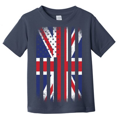 Vintage Union Jack British Flag United Kingdom  Toddler T-Shirt