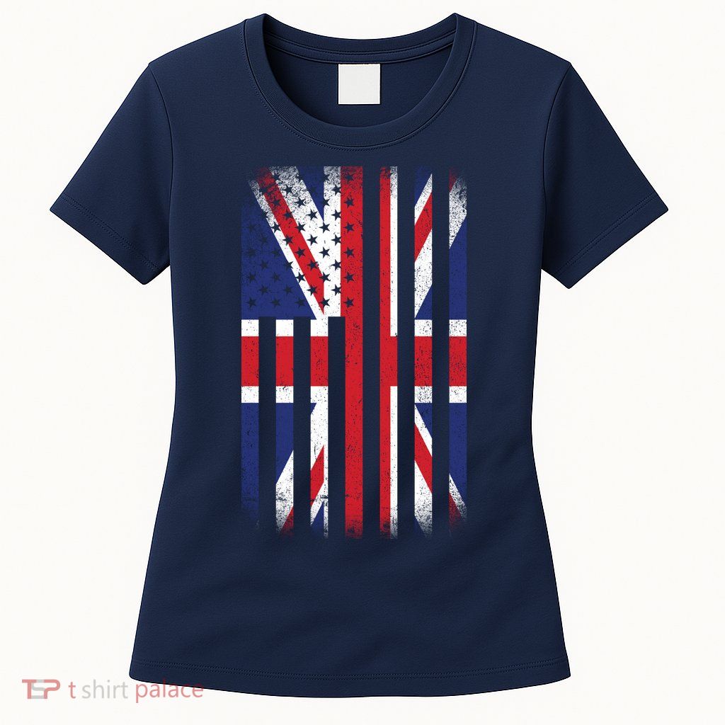Vintage Union Jack British Flag United Kingdom  Womens T-Shirt