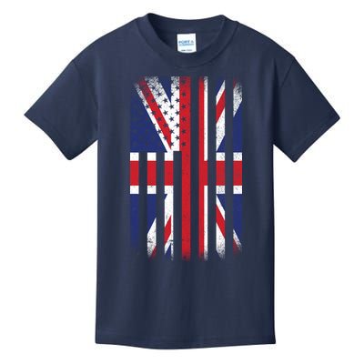 Vintage Union Jack British Flag United Kingdom  Kids T-Shirt