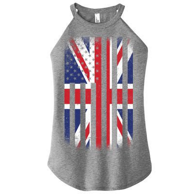 Vintage Union Jack British Flag United Kingdom  Women's Perfect Tri Rocker Tank