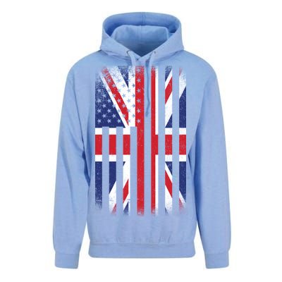 Vintage Union Jack British Flag United Kingdom  Unisex Surf Hoodie