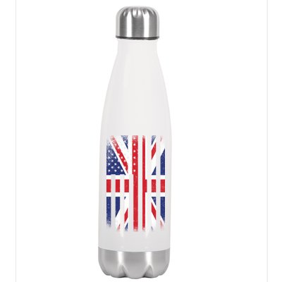 Vintage Union Jack British Flag United Kingdom  Stainless Steel Insulated Water Bottle