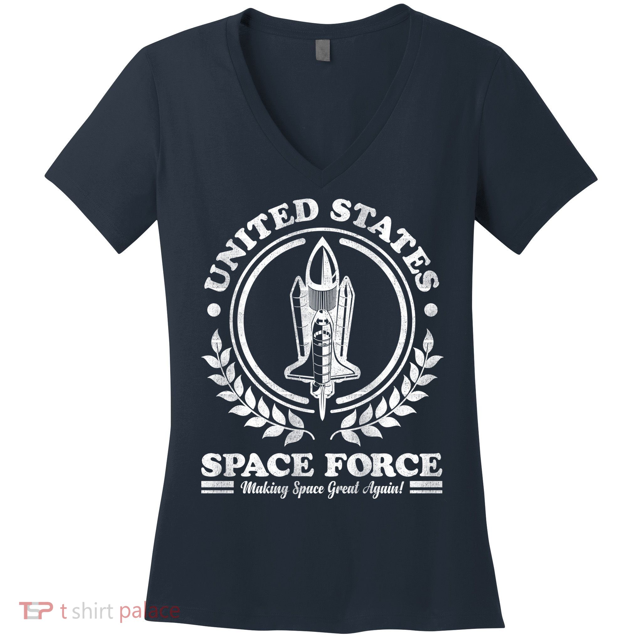 Vintage United State Space Force Women's V-Neck T-Shirt