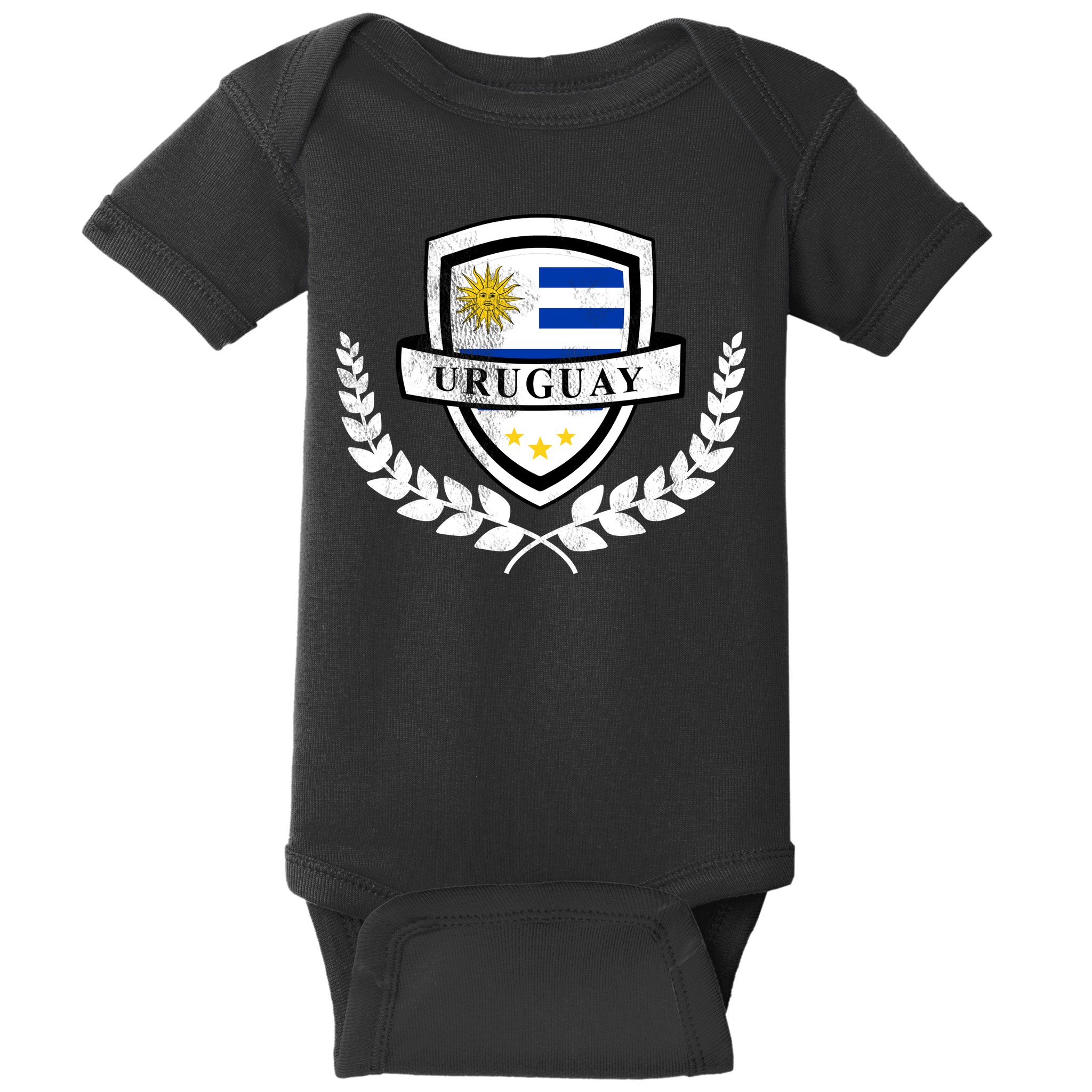 Vintage Uruguayan Flag Soccer Uruguay Baby Bodysuit