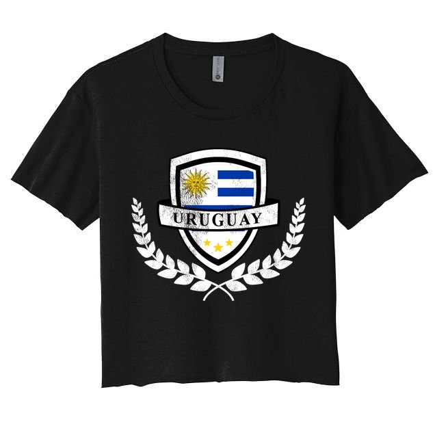 Vintage Uruguayan Flag Soccer Uruguay Crop Top