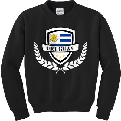 Vintage Uruguayan Flag Soccer Uruguay Kids Sweatshirt