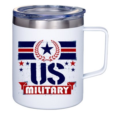 Vintage US Military USA Logo 12oz Stainless Steel Coffee Mug