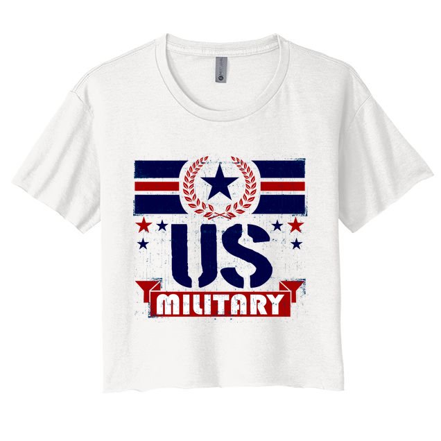 Vintage US Military USA Logo Crop Top