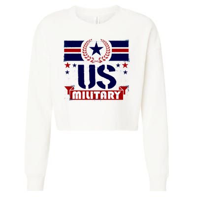 Vintage US Military USA Logo Cropped Pullover Crew