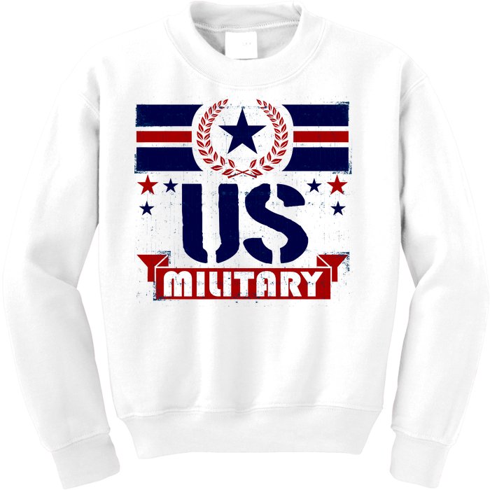 Vintage US Military USA Logo Kids Sweatshirt