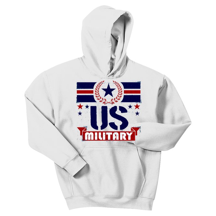 Vintage US Military USA Logo Kids Hoodie