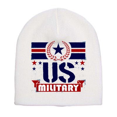 Vintage US Military USA Logo Short Acrylic Beanie