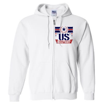 Vintage US Military USA Logo Full Zip Hoodie