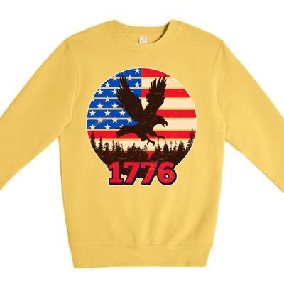 Vintage USA 1776 Emblem Premium Crewneck Sweatshirt