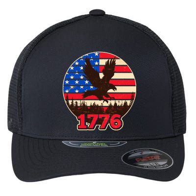 Vintage USA 1776 Emblem Flexfit Unipanel Trucker Cap