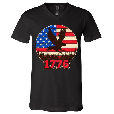Vintage USA 1776 Emblem V-Neck T-Shirt