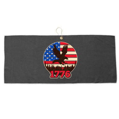 Vintage USA 1776 Emblem Large Microfiber Waffle Golf Towel