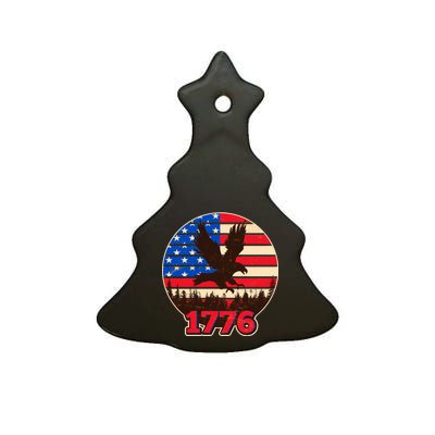 Vintage USA 1776 Emblem Ceramic Tree Ornament