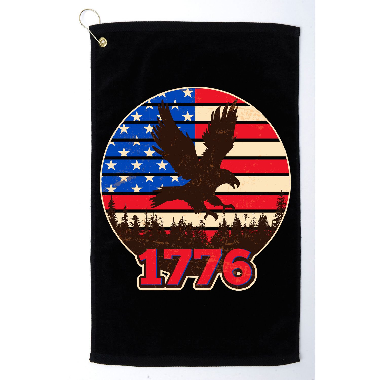 Vintage USA 1776 Emblem Golf Towel