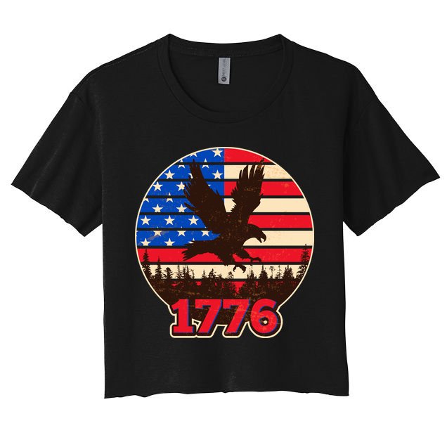 Vintage USA 1776 Emblem Crop Top