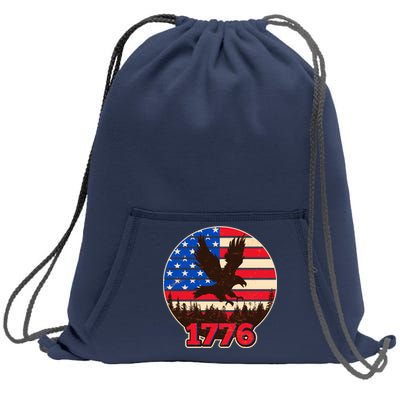 Vintage USA 1776 Emblem Sweatshirt Cinch Pack Bag