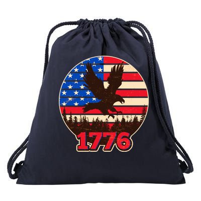 Vintage USA 1776 Emblem Drawstring Bag