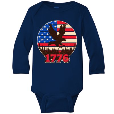 Vintage USA 1776 Emblem Baby Long Sleeve Bodysuit