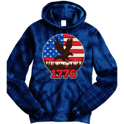 Vintage USA 1776 Emblem Tie Dye Hoodie