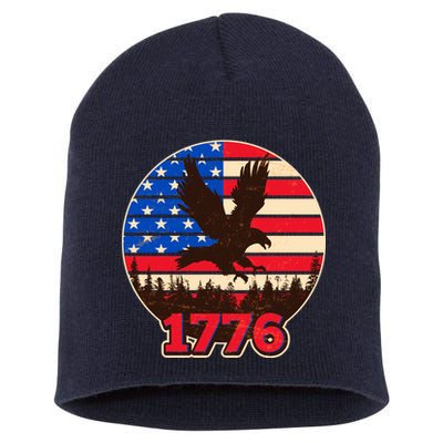 Vintage USA 1776 Emblem Short Acrylic Beanie