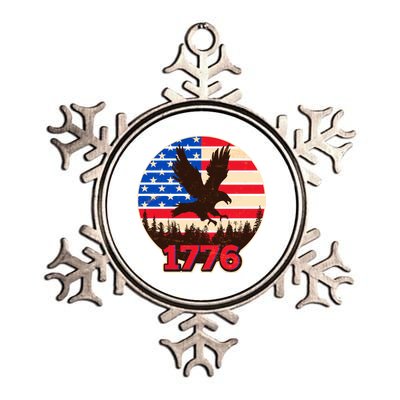 Vintage USA 1776 Emblem Metallic Star Ornament