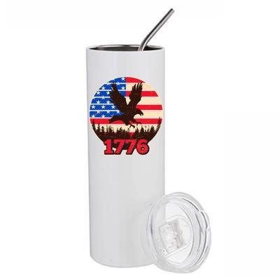 Vintage USA 1776 Emblem Stainless Steel Tumbler