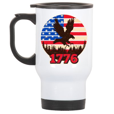 Vintage USA 1776 Emblem Stainless Steel Travel Mug